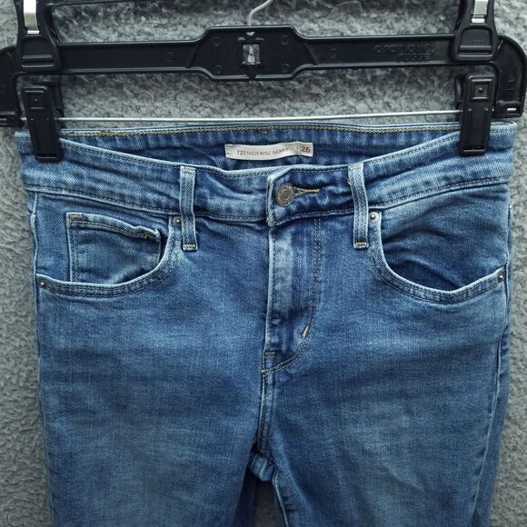 Levi Strauss Co. Women's 26 High Rise 721 Blue Skinny Jeans 26.5" 25.25" 9.5" - Picture 2 of 14